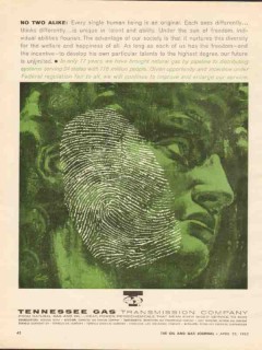 Tennessee Gas Transmission Company 1962 Vintage Ad No Two Alike Unique Tennessee Gas Transmission Company 1962 Vintage Ad No Two Alike Unique