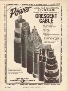 crescent insulated wire cable co 1936 power safe controlled vintage ad