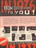 cutler-hammer inc 1936 development electrical safe switches vintage ad