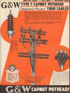 g w electric specialty company 1936 type t capnut potheads vintage ad