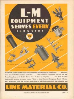line material company 1936 equipment serves every industry vintage ad line material company 1936 equipment serves every industry vintage ad