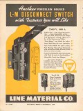line material company 1936 l-m porcelain disconnect switch vintage ad line material company 1936 l-m porcelain disconnect switch vintage ad