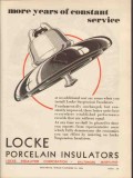 locke insulator corp 1936 years constant service electric vintage ad