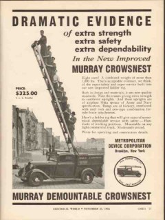 metropolitan device corp 1936 evidence murray crowsnest vintage ad