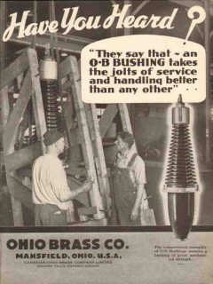 ohio brass company 1936 have you heard o-b bushing service vintage ad