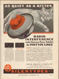 ohio brass company 1936 quiet kitten silentypes insulators vintage ad ohio brass company 1936 quiet kitten silentypes insulators vintage ad