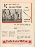 pacific electric mfg corp 1936 dependable protection vintage ad pacific electric mfg corp 1936 dependable protection vintage ad