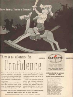 safecote 1936 confidence flame retard electrical conductors vintage ad