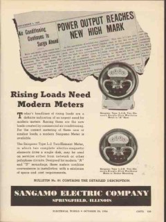sangamo electric company 1936 rising loads modern meters vintage ad
