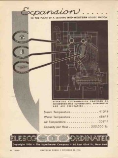 superheater company 1936 expansion mid-western utility vintage ad