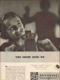synthane corp 1936 show goes on radio laminated bakelite vintage ad