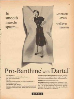 g d searle company 1959 pro-banthine dartal muscle spasm vintage ad