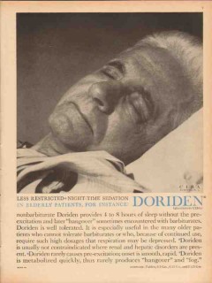 ciba 1959 doridem night-time sedation elderly medical vintage ad