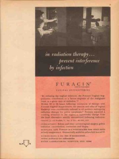 eaton laboratories 1959 furacin radiation therapy medical vintage ad