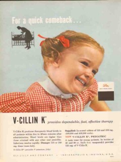 eli lilly company 1959 v-cillin k quick comeback medical vintage ad eli lilly company 1959 v-cillin k quick comeback medical vintage ad