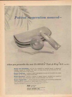 julius schmid inc 1959 ramses tuk-a-way kit control medical vintage ad