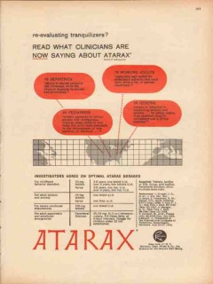 j b roerig 1959 atarax tranquilizers pfizer company medical vintage ad
