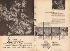 julius schmid inc 1959 immolin cream jel spermicide medical vintage ad