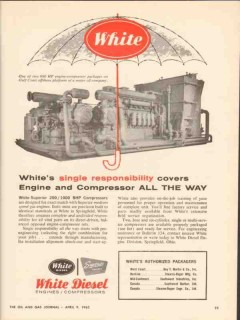 White Diesel 1962 Vintage Ad Oil Gas Responsibility Engine-Compressor White Diesel 1962 Vintage Ad Oil Gas Responsibility Engine-Compressor