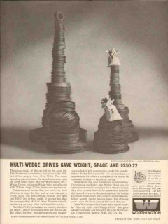 Worthington Corp 1962 Vintage Ad Oil Multi-Wedge Drives Weight Space Worthington Corp 1962 Vintage Ad Oil Multi-Wedge Drives Weight Space