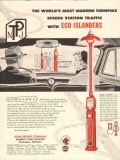 john wood company 1955 nj turnpike eco islanders station vintage ad