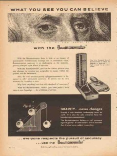 w a baum company 1959 baumanometer see can believe medical vintage ad w a baum company 1959 baumanometer see can believe medical vintage ad