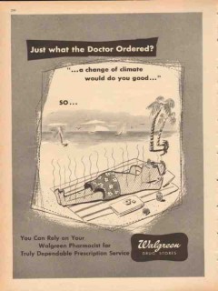 walgreen drug store 1959 doctor ordered change good medical vintage ad walgreen drug store 1959 doctor ordered change good medical vintage ad