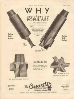 Brewster Company 1931 Vintage Ad Oil Safety Drill Collars Why Popular Brewster Company 1931 Vintage Ad Oil Safety Drill Collars Why Popular