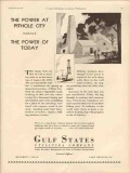 Gulf States Utilities Company 1931 Vintage Ad Power Pithole City Today