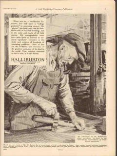 Halliburton Oil Well Cementing Company 1931 Vintage Ad College Degree Halliburton Oil Well Cementing Company 1931 Vintage Ad College Degree