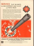 Jones Laughlin Steel Corp 1931 Vintage Ad Oil Field Pipe Service