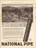 National Tube Company 1931 Vintage Ad Natural Gas Line Cross Divide National Tube Company 1931 Vintage Ad Natural Gas Line Cross Divide