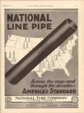 National Tube Company 1931 Vintage Ad Oil Line Pipe Across Map Decades National Tube Company 1931 Vintage Ad Oil Line Pipe Across Map Decades