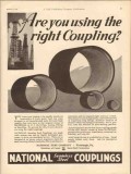 National Tube Company 1931 Vintage Ad Oil Pipe Line Coupling Seamless National Tube Company 1931 Vintage Ad Oil Pipe Line Coupling Seamless