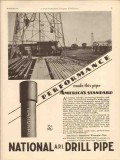 National Tube Company 1931 Vintage Ad Oil Drill Pipe Performance National Tube Company 1931 Vintage Ad Oil Drill Pipe Performance