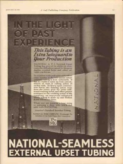 National Tube Company 1931 Vintage Ad Oil Pipe Production Light Past National Tube Company 1931 Vintage Ad Oil Pipe Production Light Past