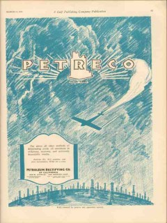 Petroleum Rectifying Company 1931 Vintage Ad Petreco Dehydrating Crude Petroleum Rectifying Company 1931 Vintage Ad Petreco Dehydrating Crude