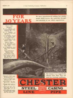 South Chester Tube Company 1931 Vintage Ad Oil Steel Casing 30 Years