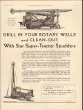 Star Drilling Machine Company 1931 Vintage Ad Super-Tractor Spudders