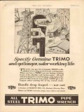 Trimont Mfg Company 1931 Vintage Ad TRIMO Oilfield Pipe Wrench Genuine