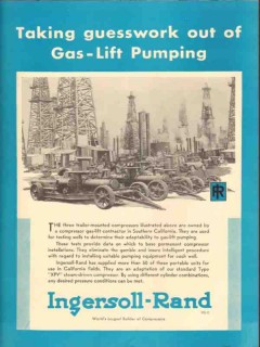 Ingersoll-Rand 1930 Vintage Ad Oil Compressor XVP XOG Gas-Lift Pumping