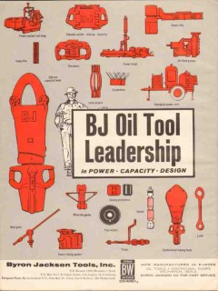 Byron Jackson Tools Inc 1962 Vintage Ad Oil Leadership Power Capacity