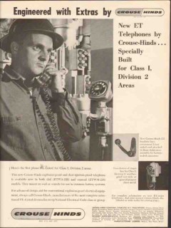 Crouse-Hinds Company 1962 Vintage Ad ET Telephones Explosion Proof Crouse-Hinds Company 1962 Vintage Ad ET Telephones Explosion Proof