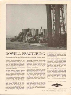 Dow Chemical Company 1962 Vintage Ad Dowell Fracturing High Production Dow Chemical Company 1962 Vintage Ad Dowell Fracturing High Production