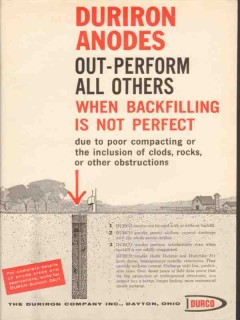 Duriron Company 1962 Vintage Ad Oil DURCO Anodes Out-Perform Backfill Duriron Company 1962 Vintage Ad Oil DURCO Anodes Out-Perform Backfill