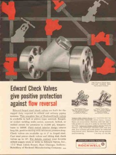 Edward Valves Inc 1962 Vintage Ad Oil Field Protection Flow Reversal