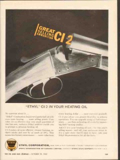 Ethyl Corp 1962 Vintage Ad Heating Oil Combustion Improver CI 2