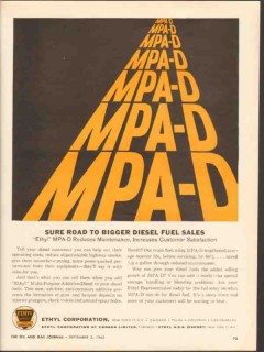 ethyl corporation 1962 mpa-d road bigger diesel fuel sales vintage ad ethyl corporation 1962 mpa-d road bigger diesel fuel sales vintage ad