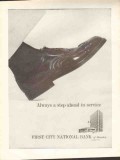 first city national bank of houston 1962 step ahead service vintage ad first city national bank of houston 1962 step ahead service vintage ad