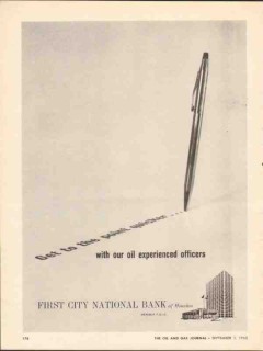 first city national bank of houston 1962 oil experienced vintage ad first city national bank of houston 1962 oil experienced vintage ad